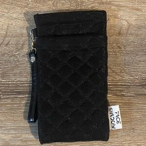 Face Shadow Black Quilted Double Eyeglass Glasses Sunglasses Sunnies Case